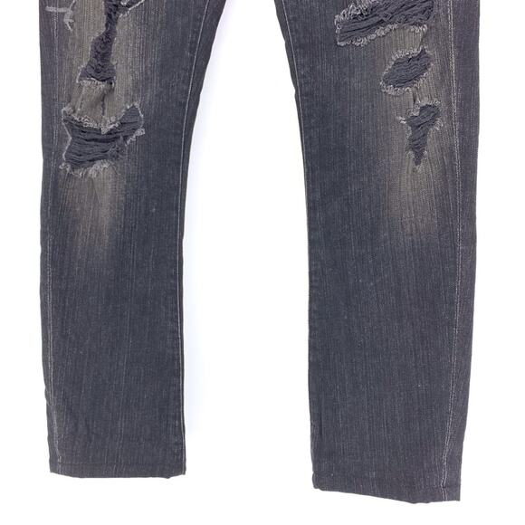 AGOLDE Women's Sz 26 Black Wash Jeans In Liverpool Distressed Low Rise Slim - Picture 3 of 7